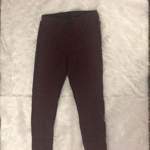 Divided Pants - Women’s Skinny Slacks Burgundy